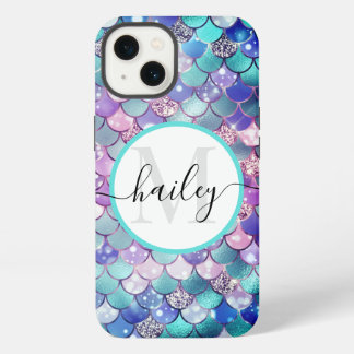 green blue mermaid skin with glitter Case-Mate i iPhone 13 Case
