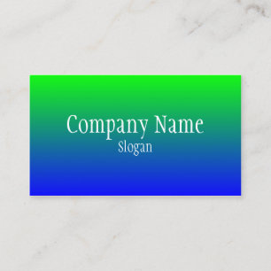 Green Blue Ombre Business Card