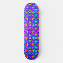 Green Blue Orange Mauve Rainbow Rhombus Pattern