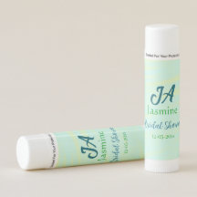 Green blue pastel watercolor bridal shower name da