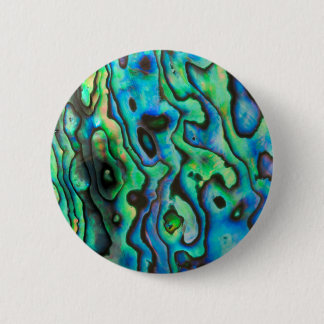 Green blue paua abalone shell 2 inch round button