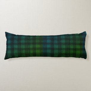 Green Blue Plaid Body Pillow
