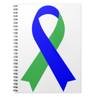 Green & Blue Pseudotumor Cerebri Neurofibromatosis Notebook