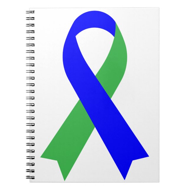 Green & Blue Pseudotumor Cerebri Neurofibromatosis Notebook (Front)