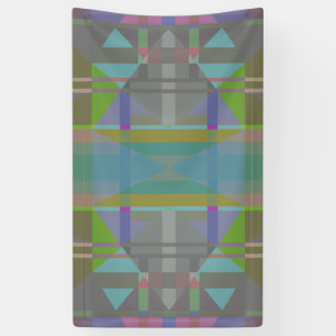 Green Blue Purple Geometric Banner