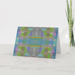 Green Blue Purple Geometric Card