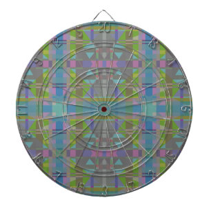 Green Blue Purple Geometric Dartboard