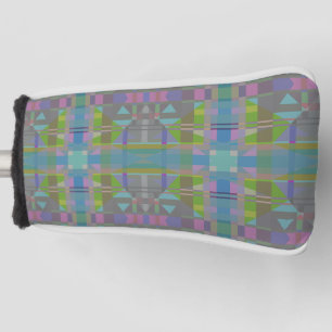 Green Blue Purple Geometric Golf Head Cover
