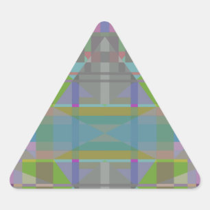 Green Blue Purple Geometric Triangle Sticker