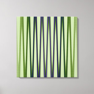 Green Blue Purple Modern Abstract Wave Pattern Canvas Print