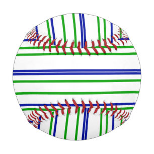 Green blue purple stripes modern custom pattern  baseball