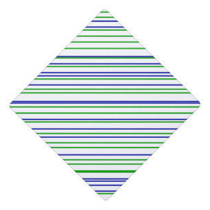 Green blue purple stripes modern custom pattern graduation cap topper