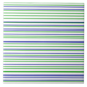 Green blue purple stripes modern custom pattern tile