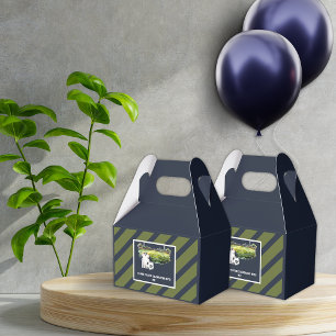 Green Blue Soccer Football Party Favor Box