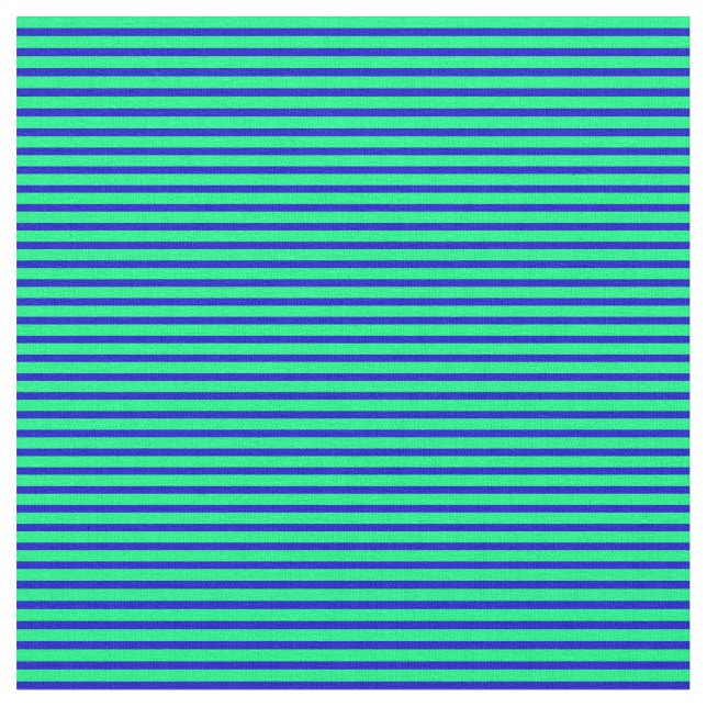 Green & Blue Striped/Lined Pattern Fabric (Close Up)