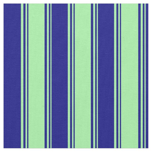 Green & Blue Striped/Lined Pattern Fabric (Close Up)