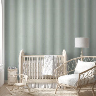green/blue striped wallpaper