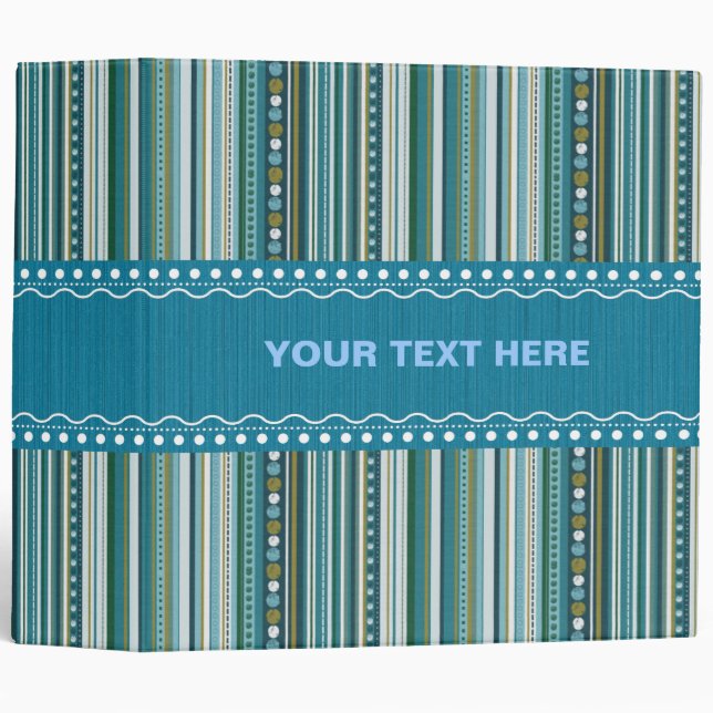 Green & Blue Stripes Binder (Front/Spine)