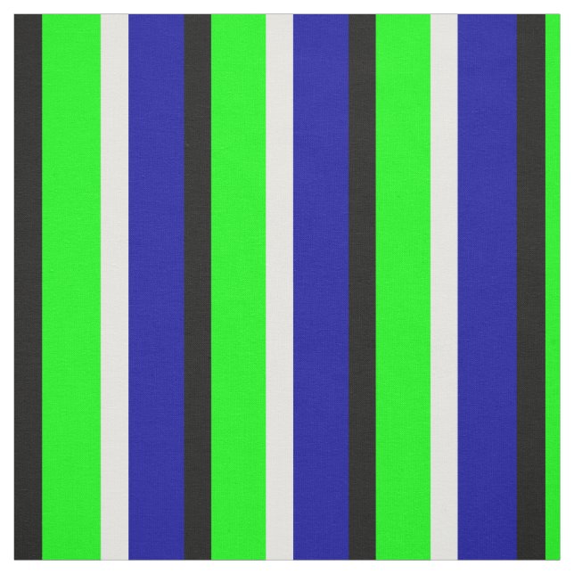 Green Blue Stripes Textile Fabric (Swatch)