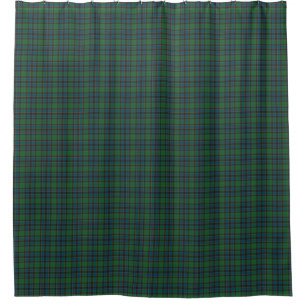 Green Blue Tartan Plaid Shower Curtain