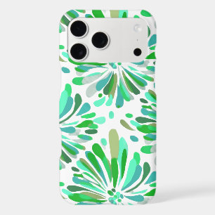 Green Blue Teal Chrysanthemum