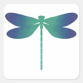 Green-Blue Thin Dragonfly Gradient Sticker