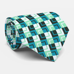 Green Blue Turquoise Teal Pattern Tie