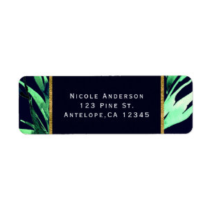 Green Blue Watercolor Botanical Glam Wedding