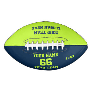 Green blue white Football Name, Number, Team