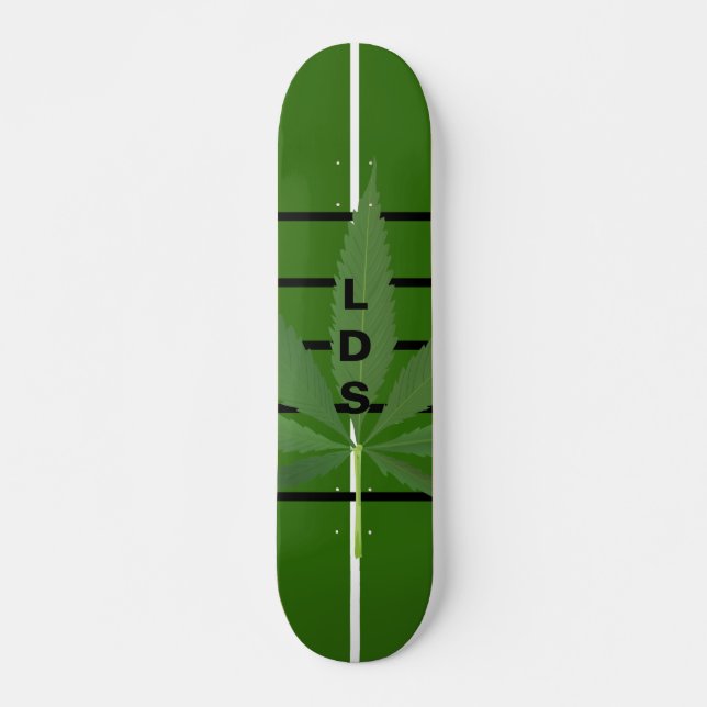 Green board LDS Skateboard (Front)