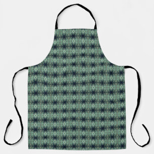 Green boho patterned apron