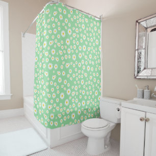 Green Boho Spring Daisies Pattern