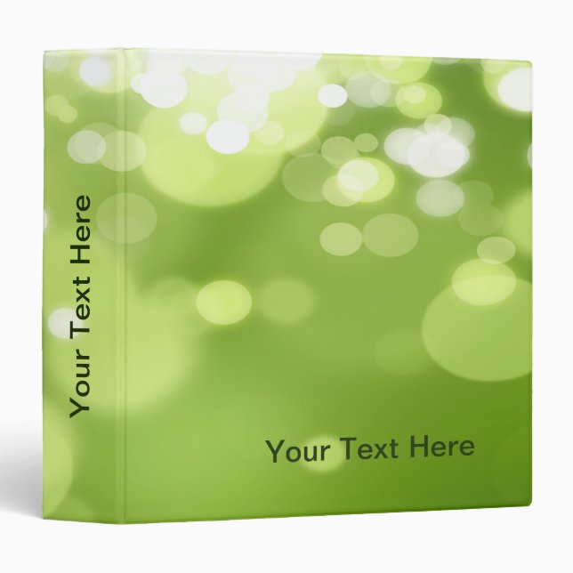 Green Bokeh Sunshine Binder (Front/Spine)