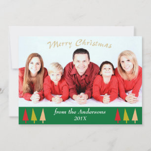Green Border Holiday Trees Template Christmas