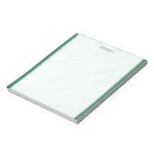 Green Borders Notepad