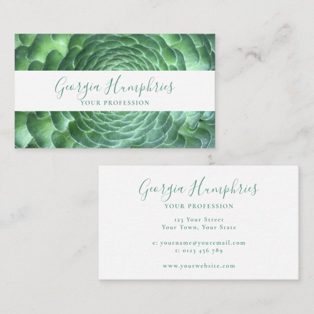 Green Botanical Business Card (Front/Back)