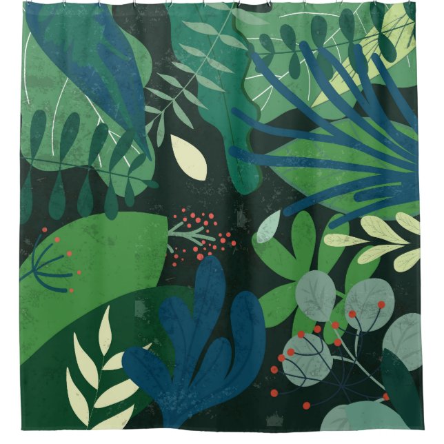 Green Botanical: Tropical Leaves Illustration (Front)