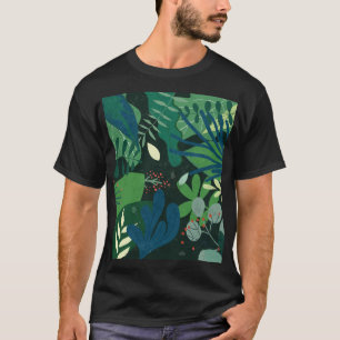 Green Botanical: Tropical Leaves Illustration T-Shirt