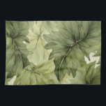 Green Botanical Watercolor Leaves  Kitchen Towel<br><div class="desc">An elegant kitchen towel featuring a refined Green Botanical Watercolor Leaves motif in soft,  natural green tones. The delicate watercolor style brings a fresh,  modern touch to cooking,  baking,  and everyday kitchen décor,  making it a stylish,  gift‑ready choice for women who appreciate botanical art and contemporary home accents.</div>