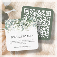 Green Botanical | Wedding RSVP QR Code