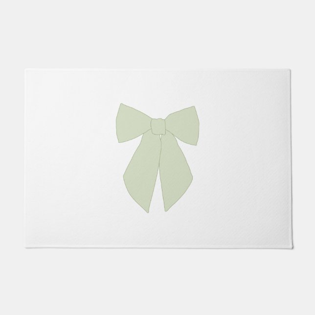 Green Bow Coquette Doormat (Front)
