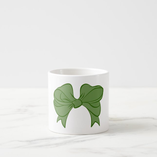 Green Bow Espresso Mug (Front)