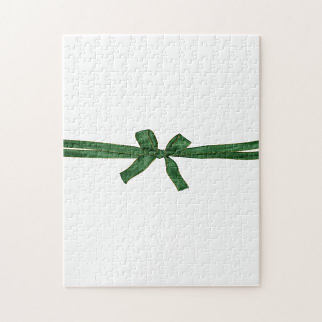 Green Bow Joyeuses vacances Puzzle de Noël (Vertical)