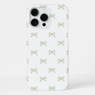 Green Bow Pattern Coquette Girly Spring Summer  iPhone 16 Pro Max Case