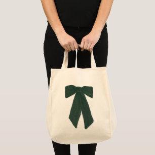 Green Bow Tote Bag