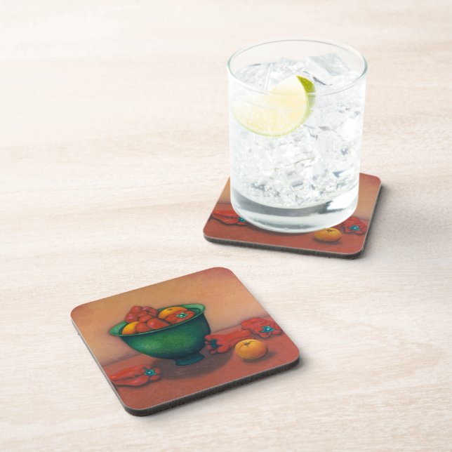 Green bowl still life coaster (Right Side)