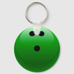 Green Bowling Ball Keychain