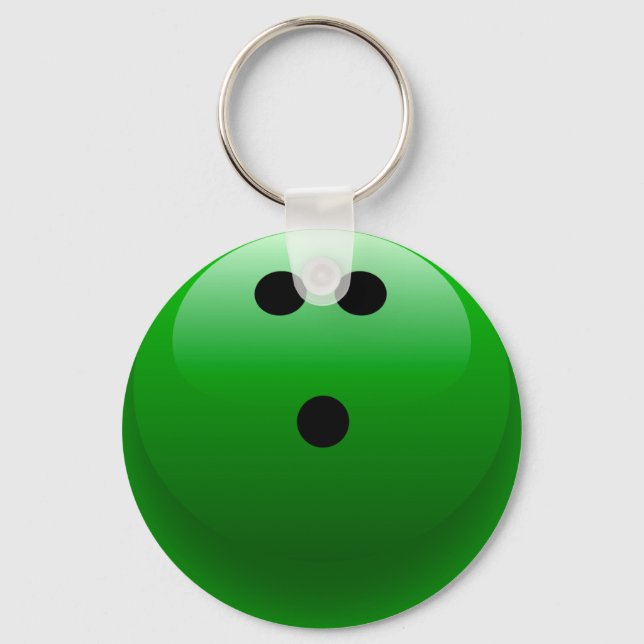 Green Bowling Ball Keychain (Front)