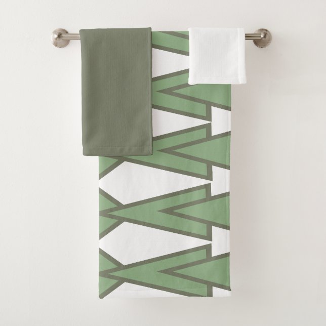 Green Bowties  Bath Towel Set (Insitu)