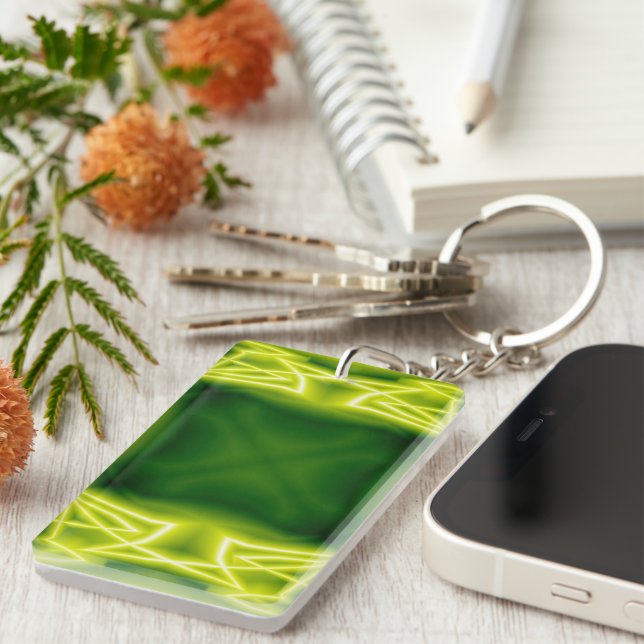 Green Boxes Keychain (Front Right)